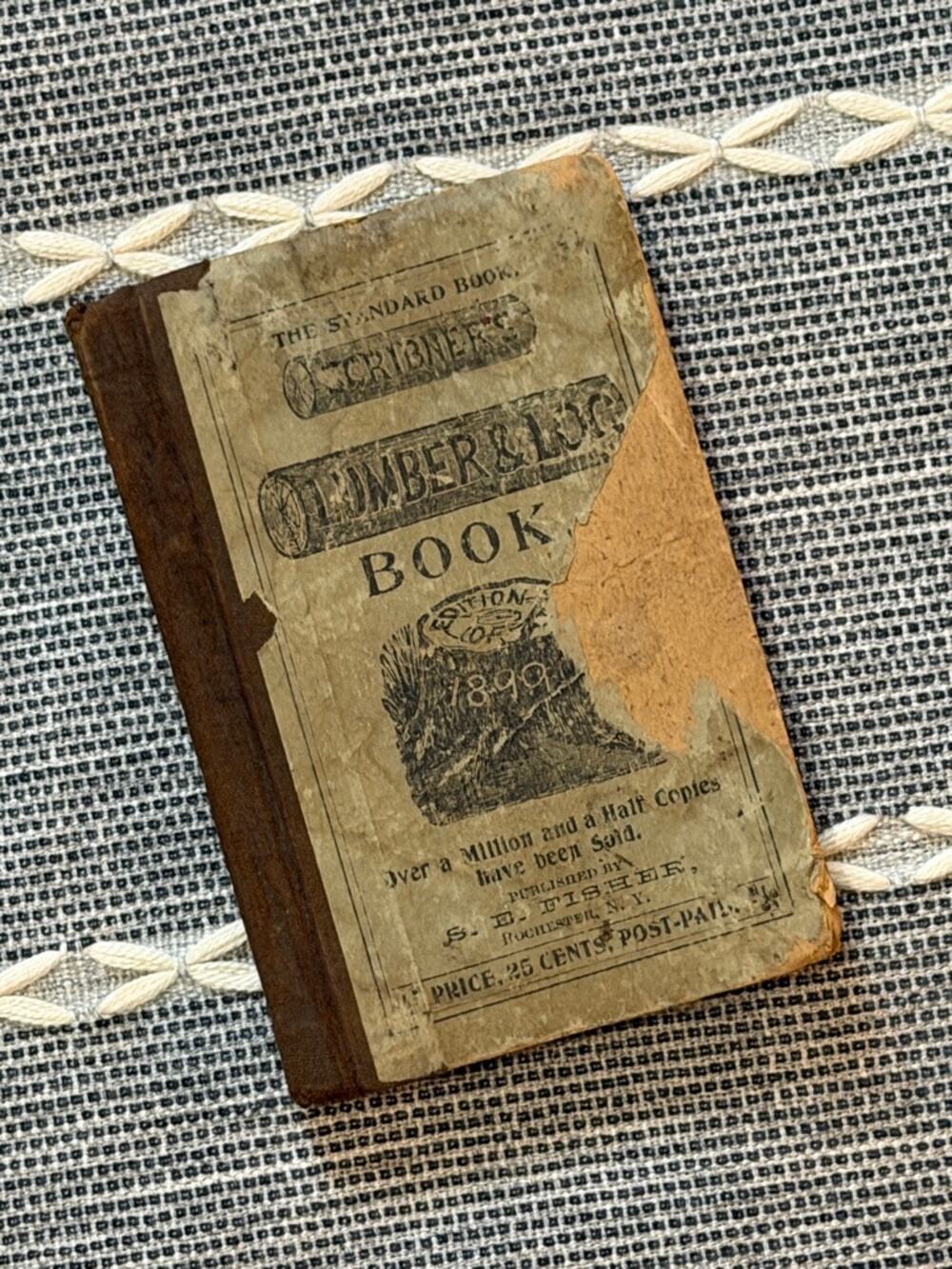 Antique Scribner's Lumber & Log Book 1899 Ephemera